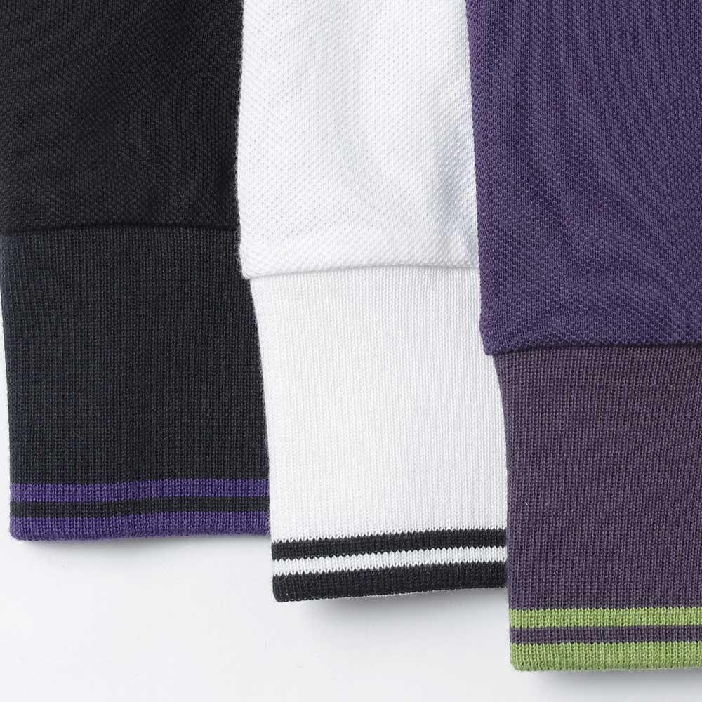 Shawl Collar L/S Polo - Cotton Pique