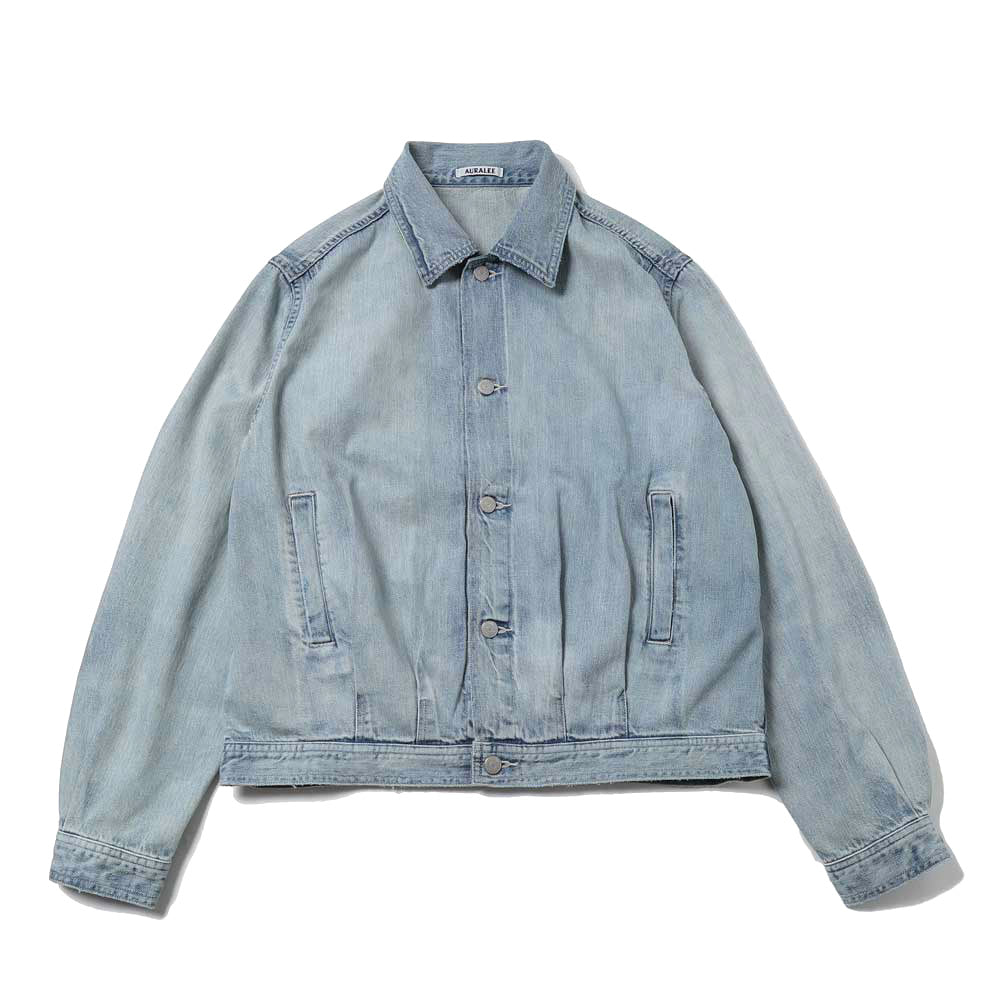 AURALEE) FADED SELVEDGE LIGHT DENIM BLOUSON (A26SB01DE) | AURALEE