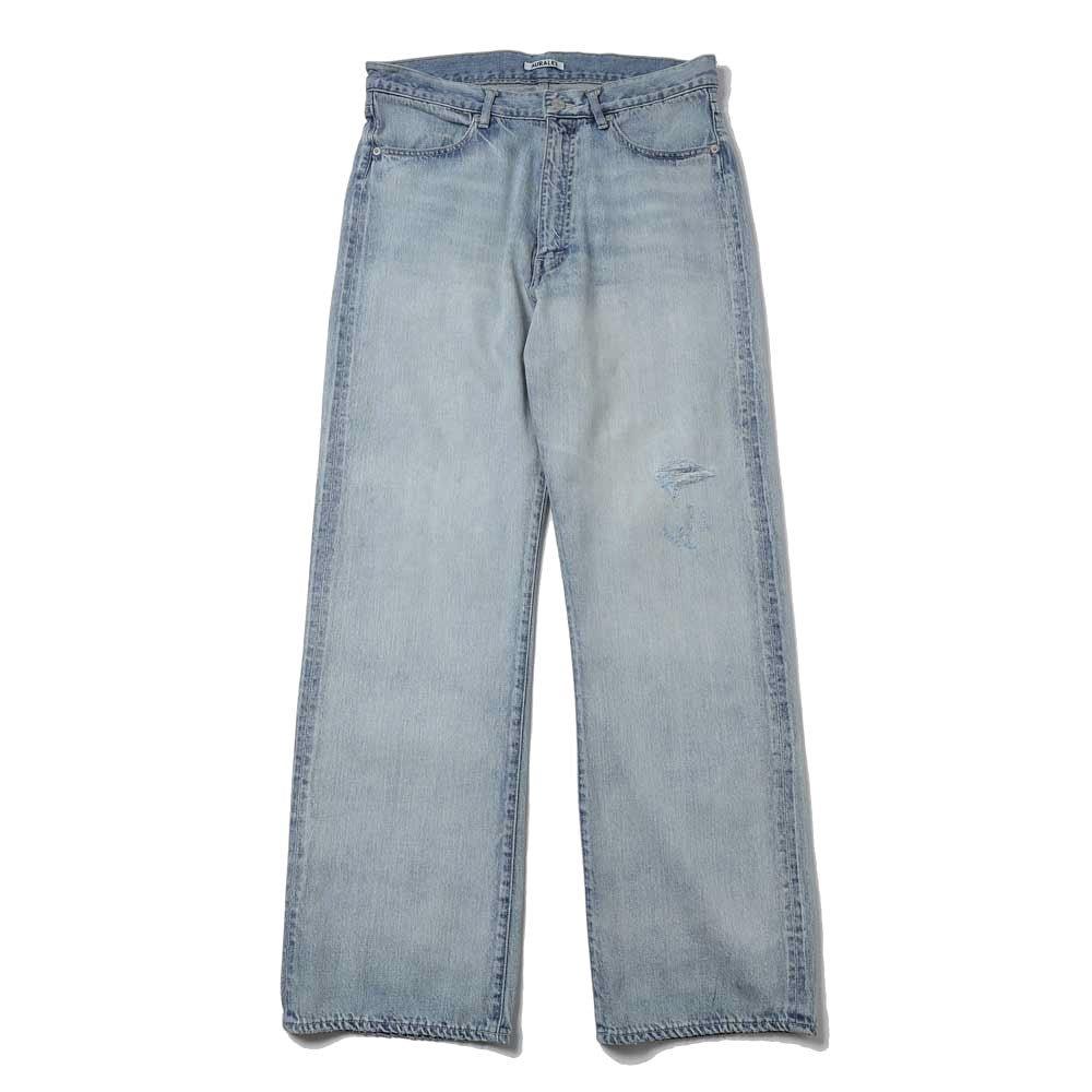 AURALEE) FADED SELVEDGE LIGHT DENIM PANTS (A26SP02DE) | AURALEE