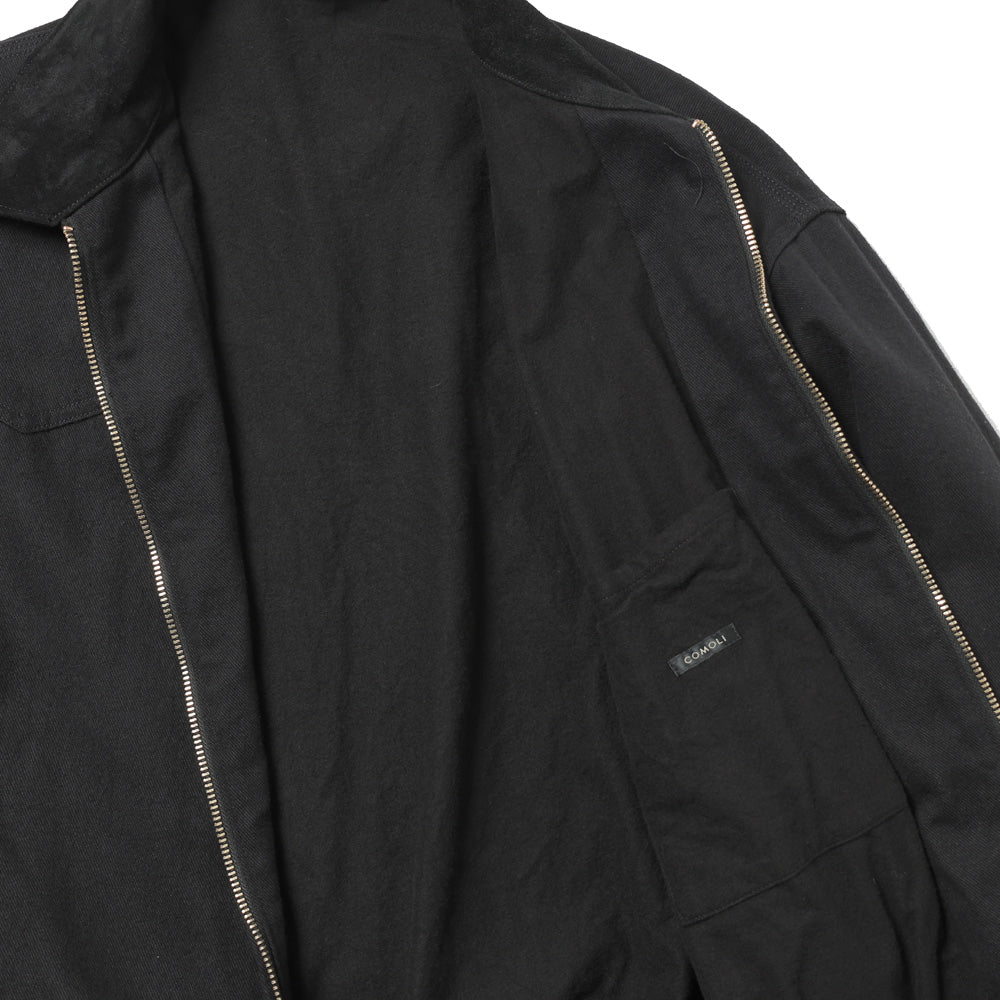 Black Drill Zip Jacket