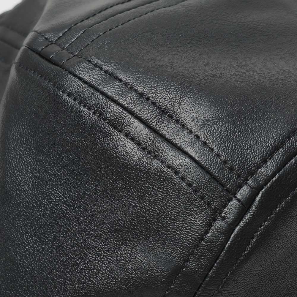 LONGBRIM JET CAP(BLACK LEATHER)