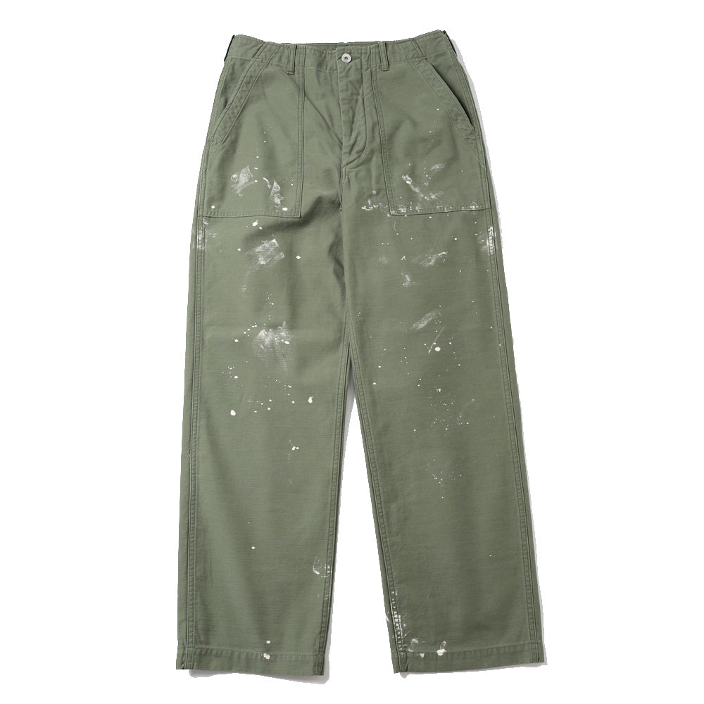 WASHED BAGGY SATIN BLEACHED BAKER PANTS