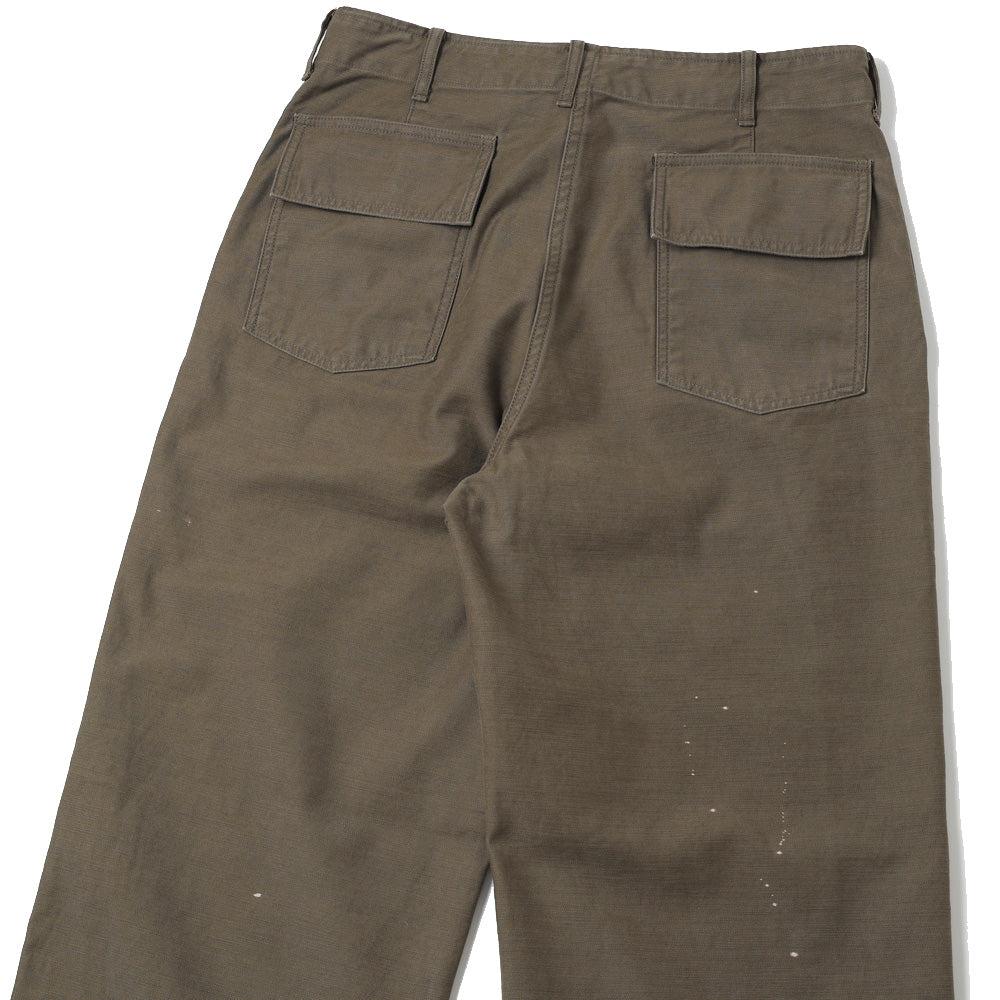 WASHED BAGGY SATIN BLEACHED BAKER PANTS