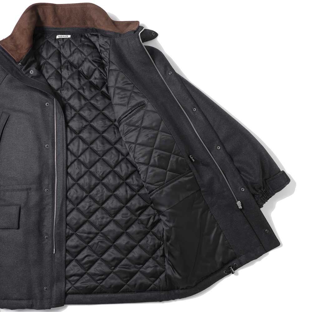 WOOL FULLING FLANNEL PADDED OVEER BLOUSON
