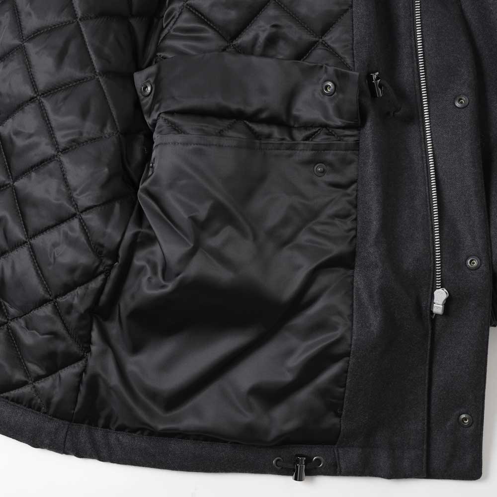 WOOL FULLING FLANNEL PADDED OVEER BLOUSON