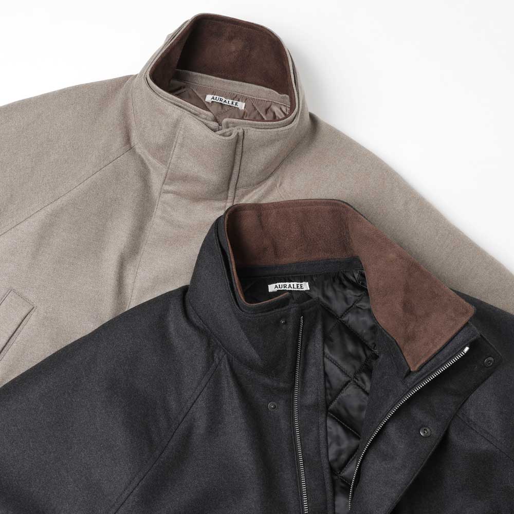 WOOL FULLING FLANNEL PADDED OVEER BLOUSON