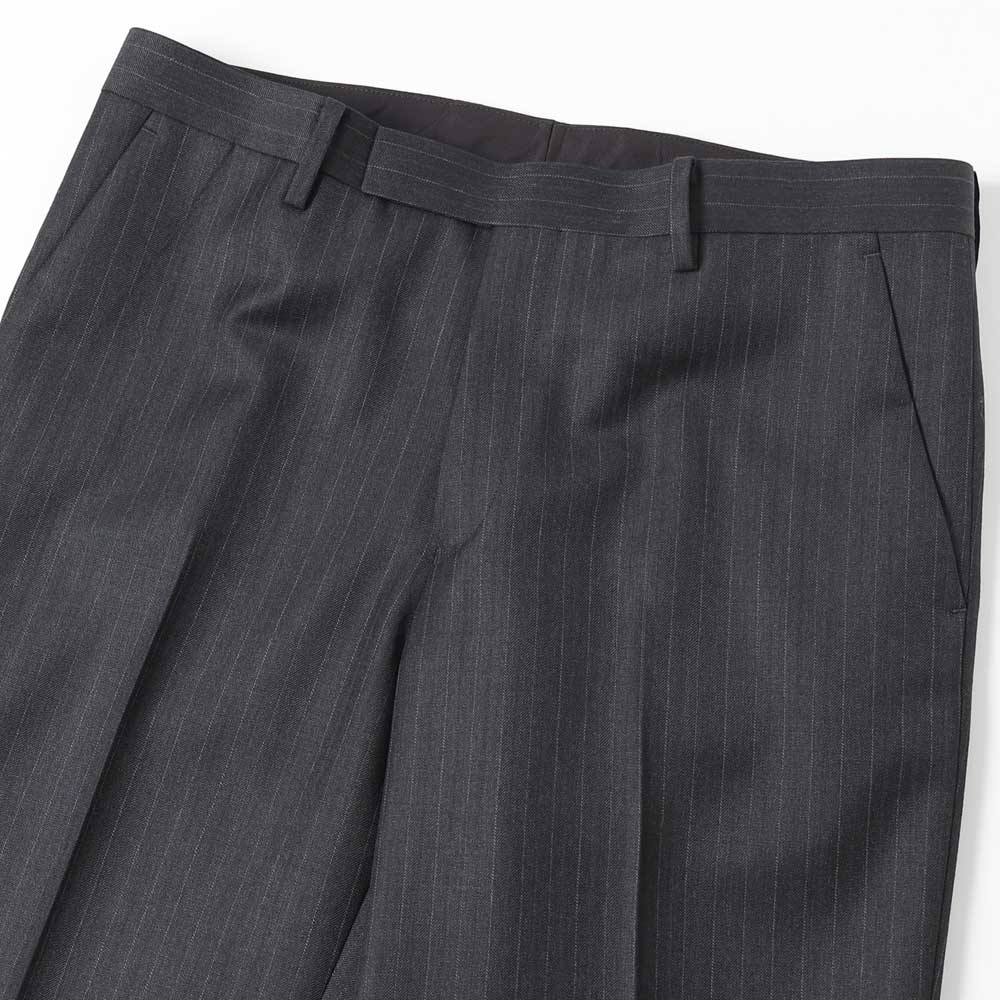 BLUE FACED WOOL NARROW SLACKS