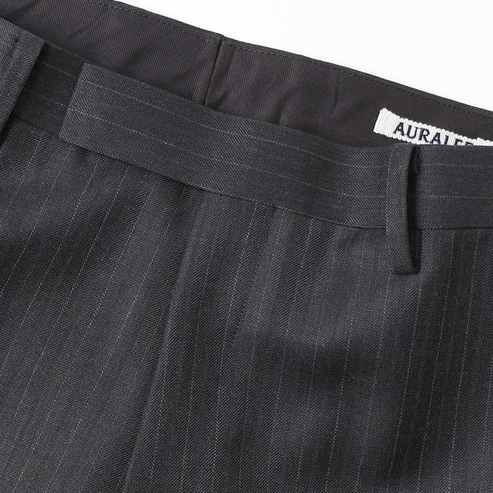 BLUE FACED WOOL NARROW SLACKS