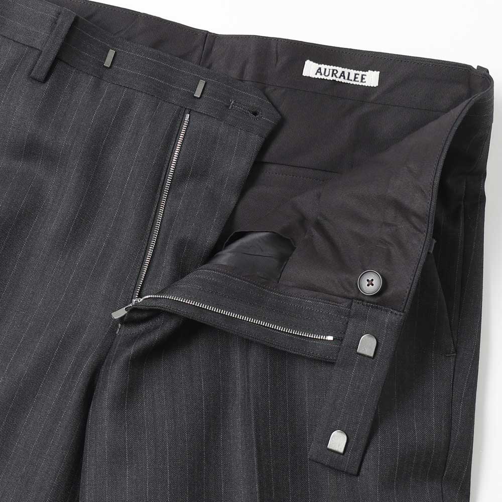 BLUE FACED WOOL NARROW SLACKS