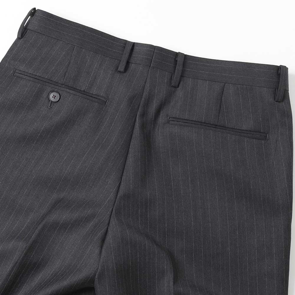 BLUE FACED WOOL NARROW SLACKS
