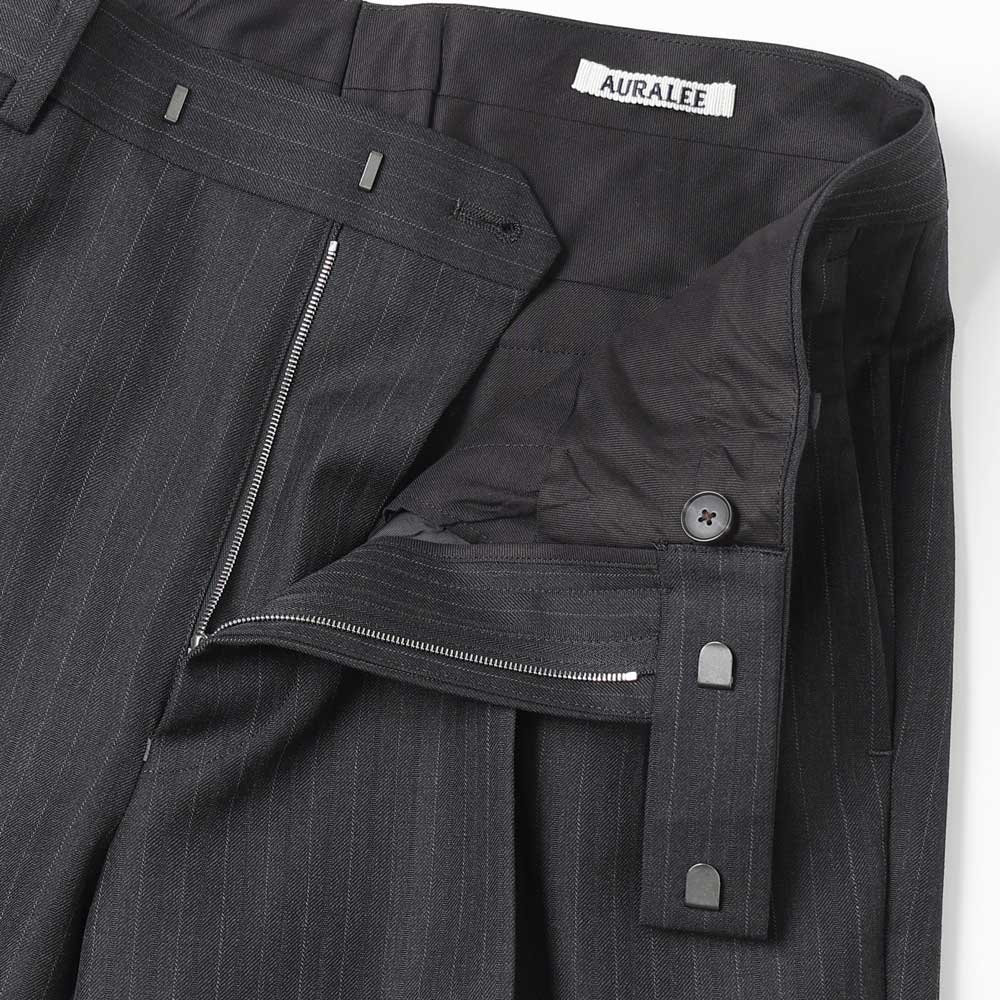 BLUEFACED WOOL TWO-TUCK SLAKS