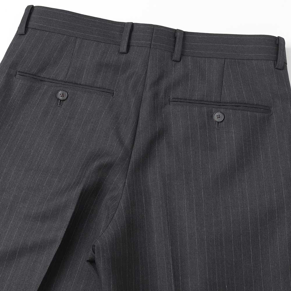 BLUEFACED WOOL TWO-TUCK SLAKS