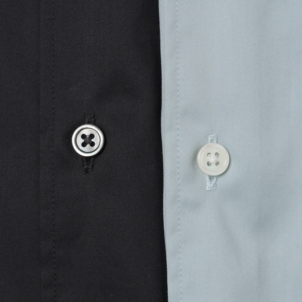 Silicon Poplin Oversized Band Collar Shirt