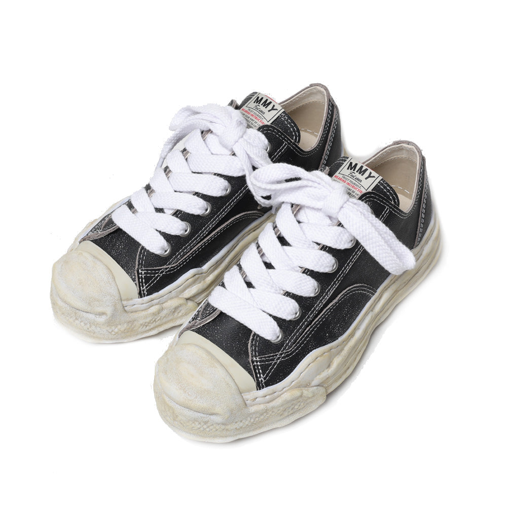(HANK) OG Sole Shrink Leather Low-top Sneaker BLACK