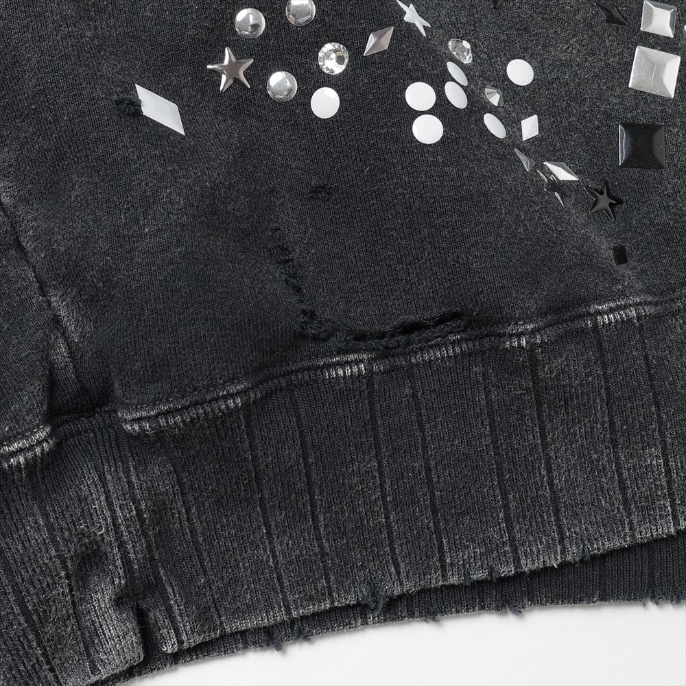 EMBELLISHED BLEACHED PULLOVER