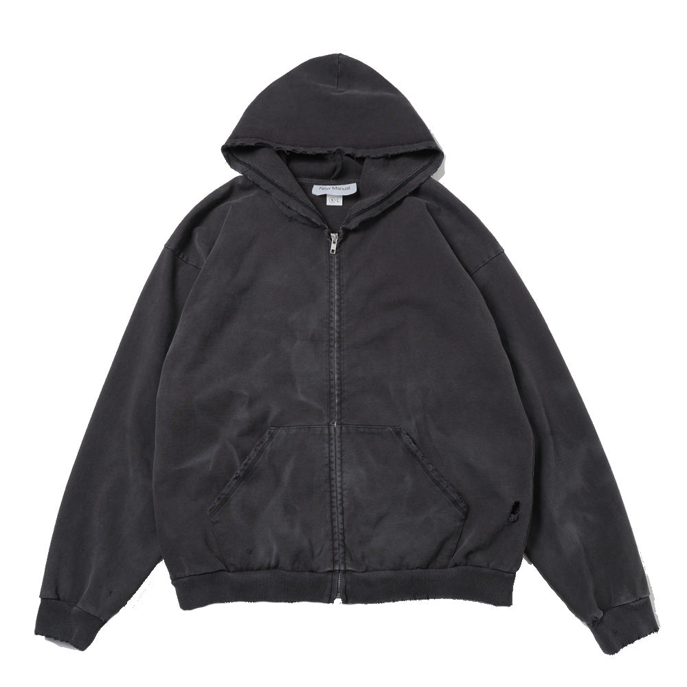 ＷＡＸ　THM Vintage zip hoodieＬブラックビンテージパーカー PLAN To（プラントゥ）の「Vintage Design Double Zip Hoodie