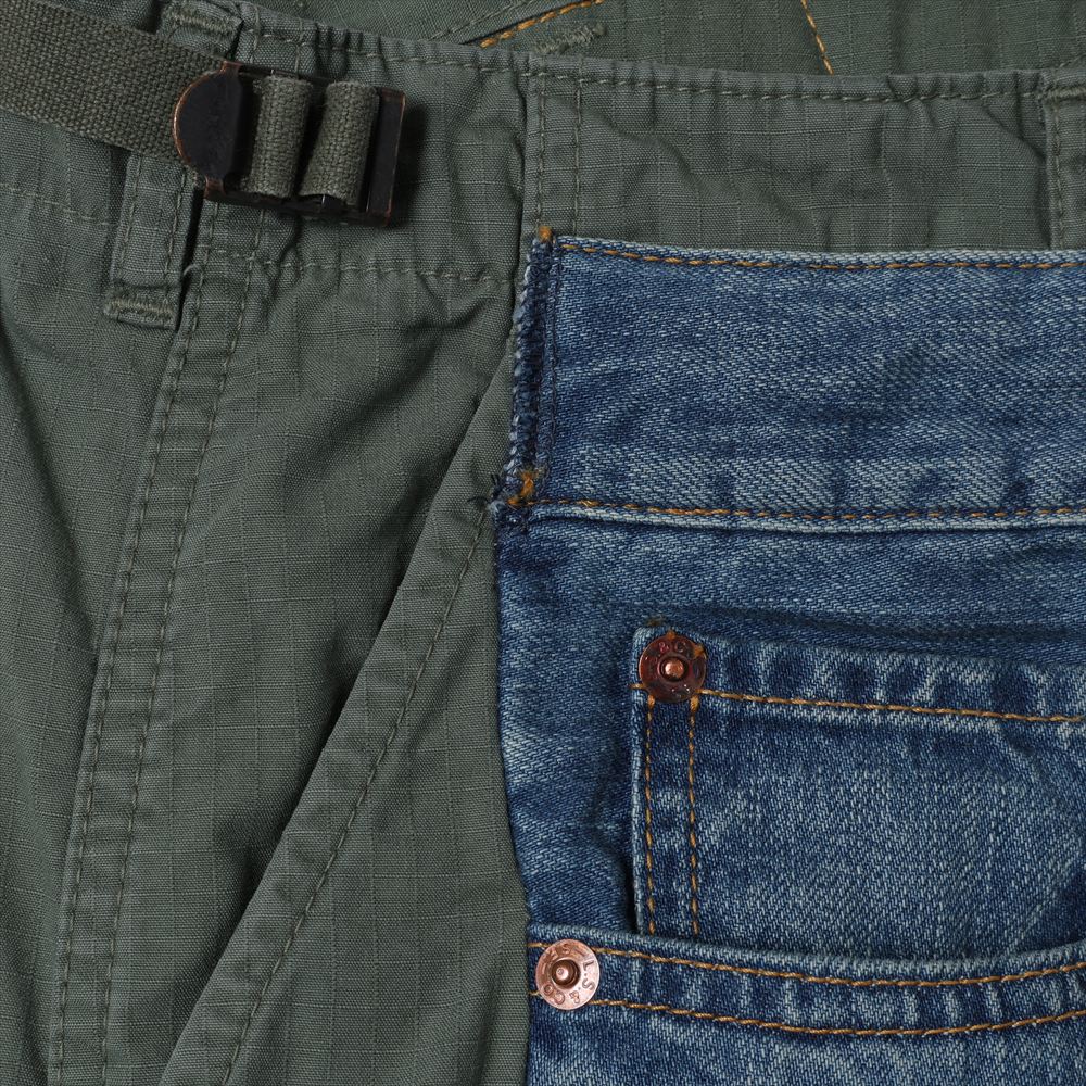 綿デニム×綿リップストップ 製品加工 Levi's Wネーム P202