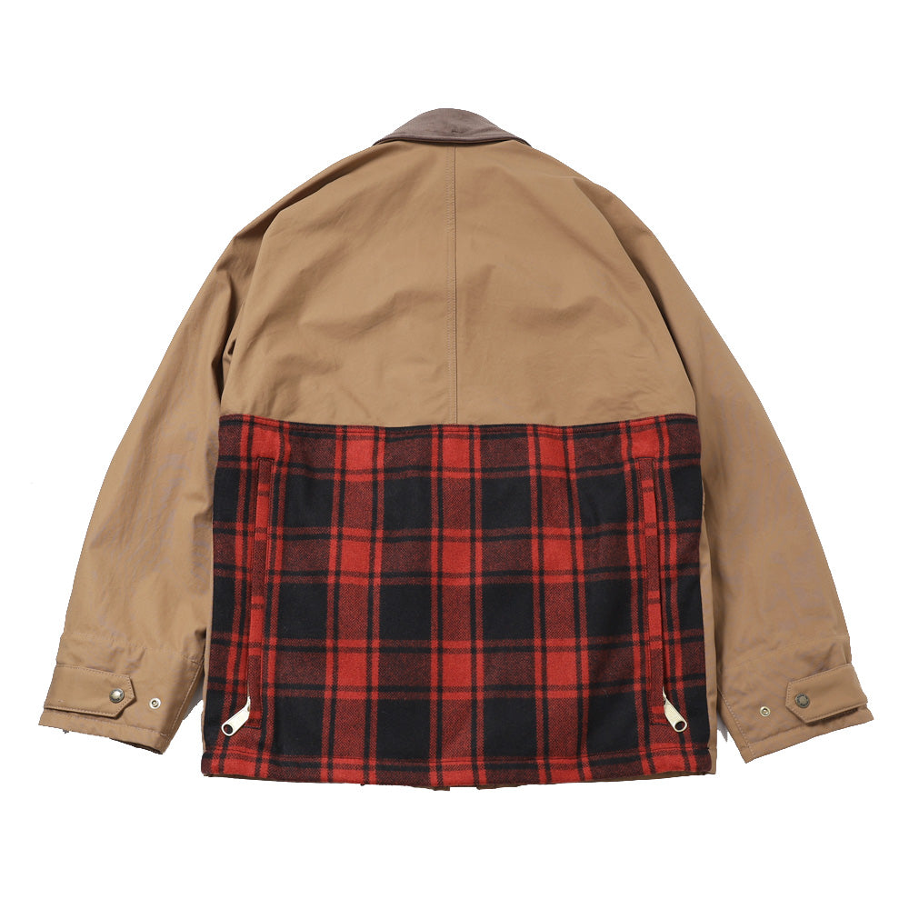 綿オックス×ウールエステルチェック FISON Wネーム J021