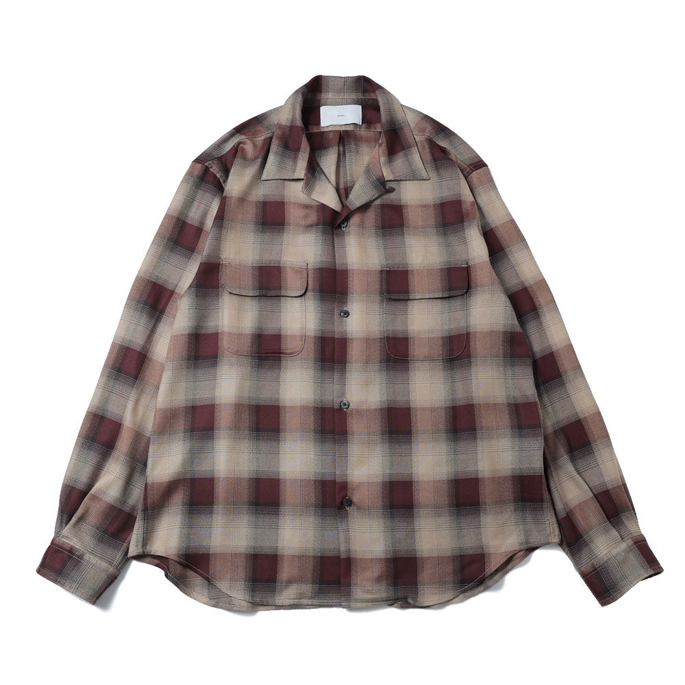 PLAID OPEN COLLOR SHIRTS