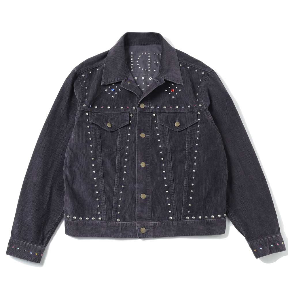 Studded Jean Jacket - 14W Corduroy