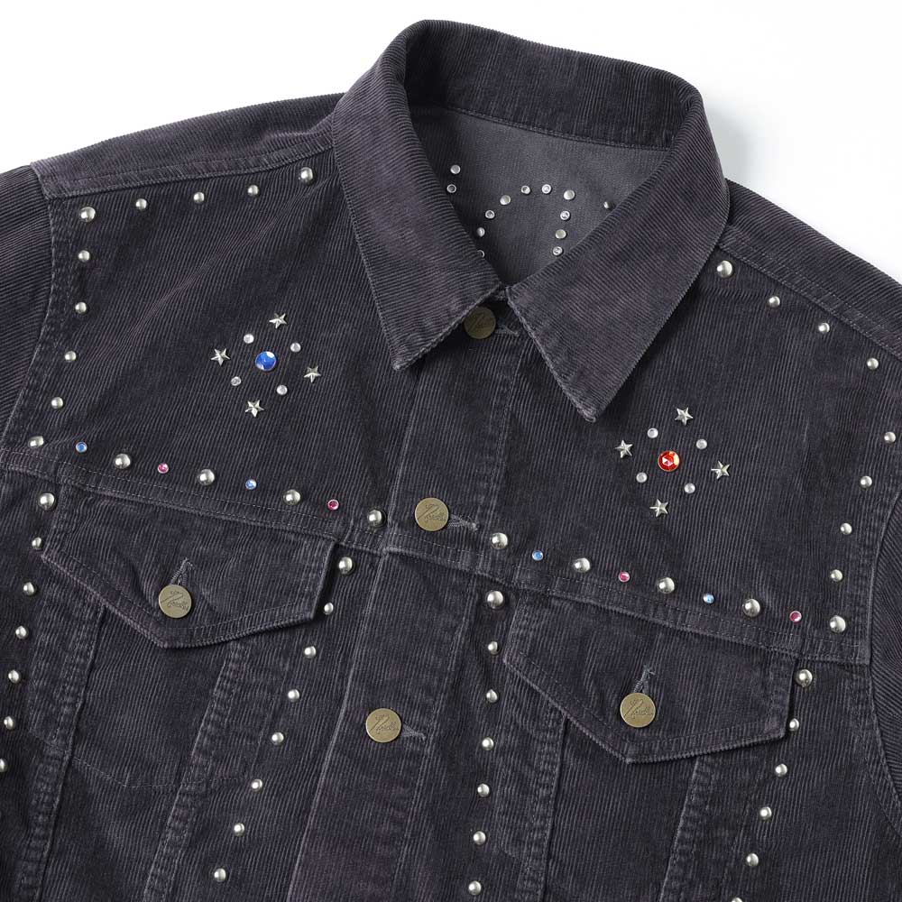 Studded Jean Jacket - 14W Corduroy