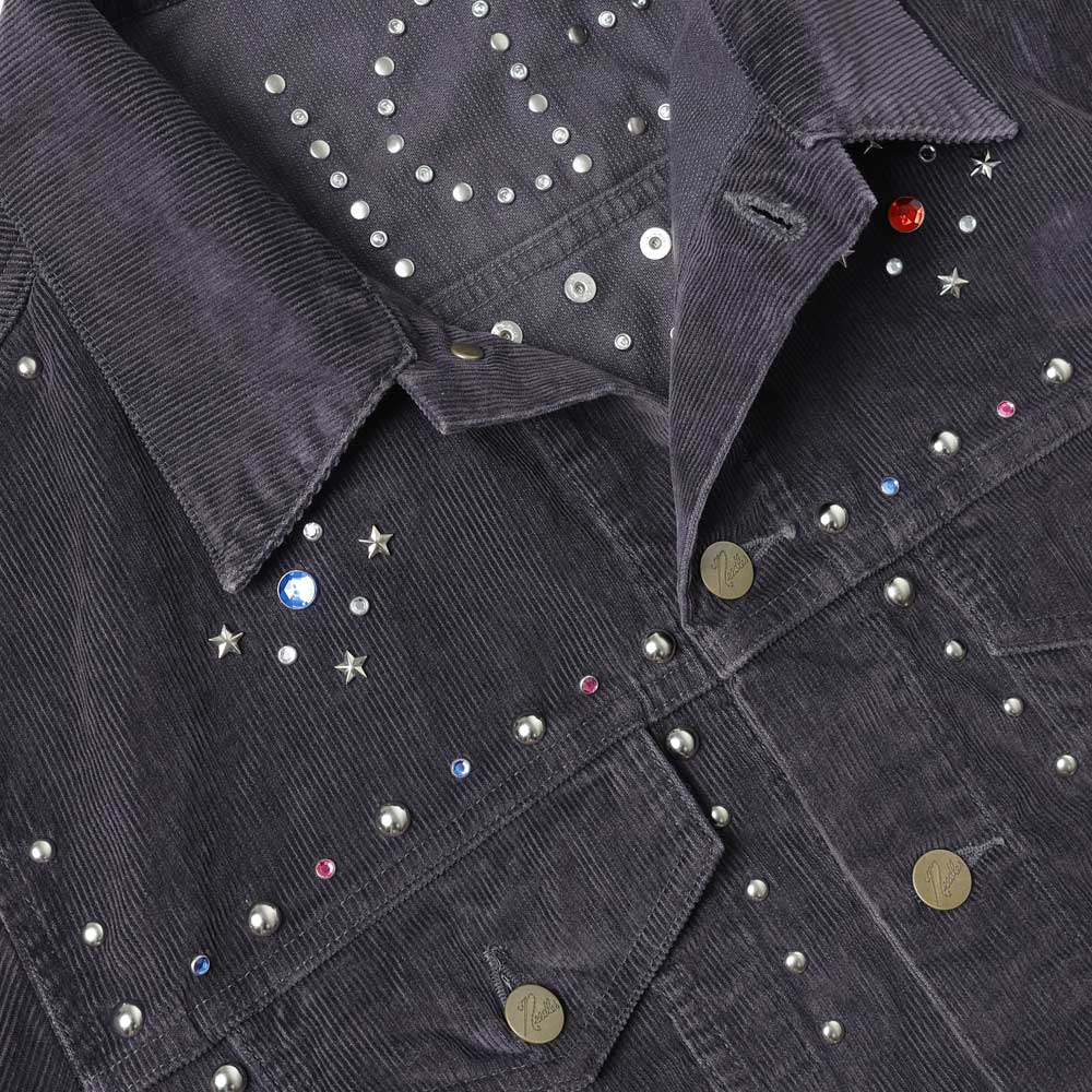 Studded Jean Jacket - 14W Corduroy
