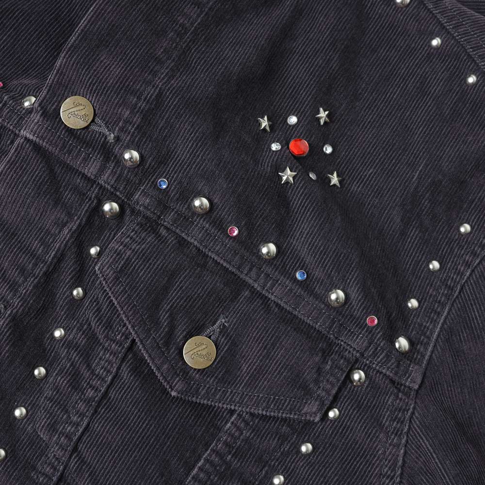 Studded Jean Jacket - 14W Corduroy
