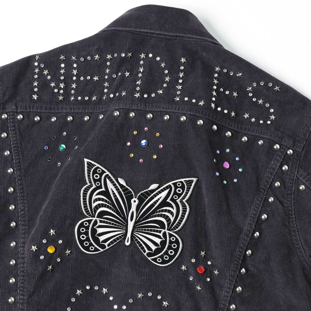 Studded Jean Jacket - 14W Corduroy