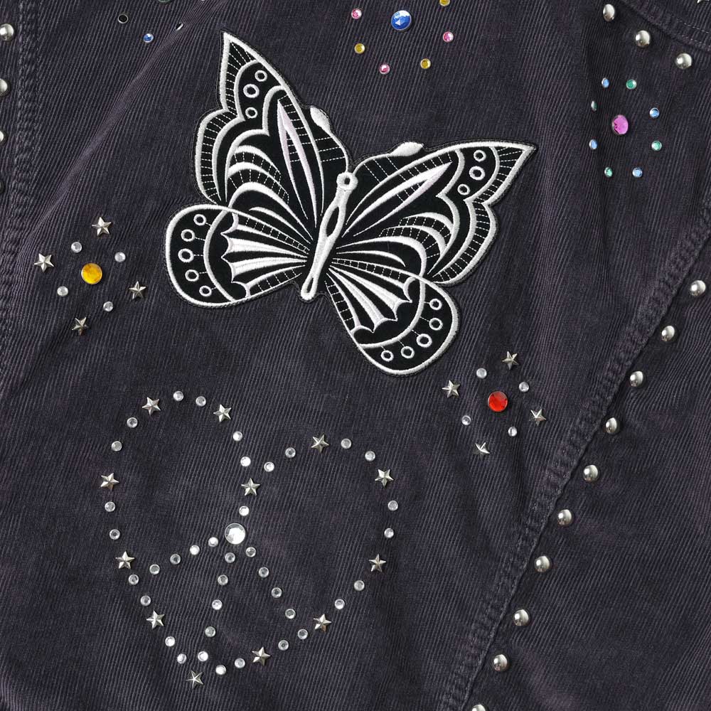 Studded Jean Jacket - 14W Corduroy