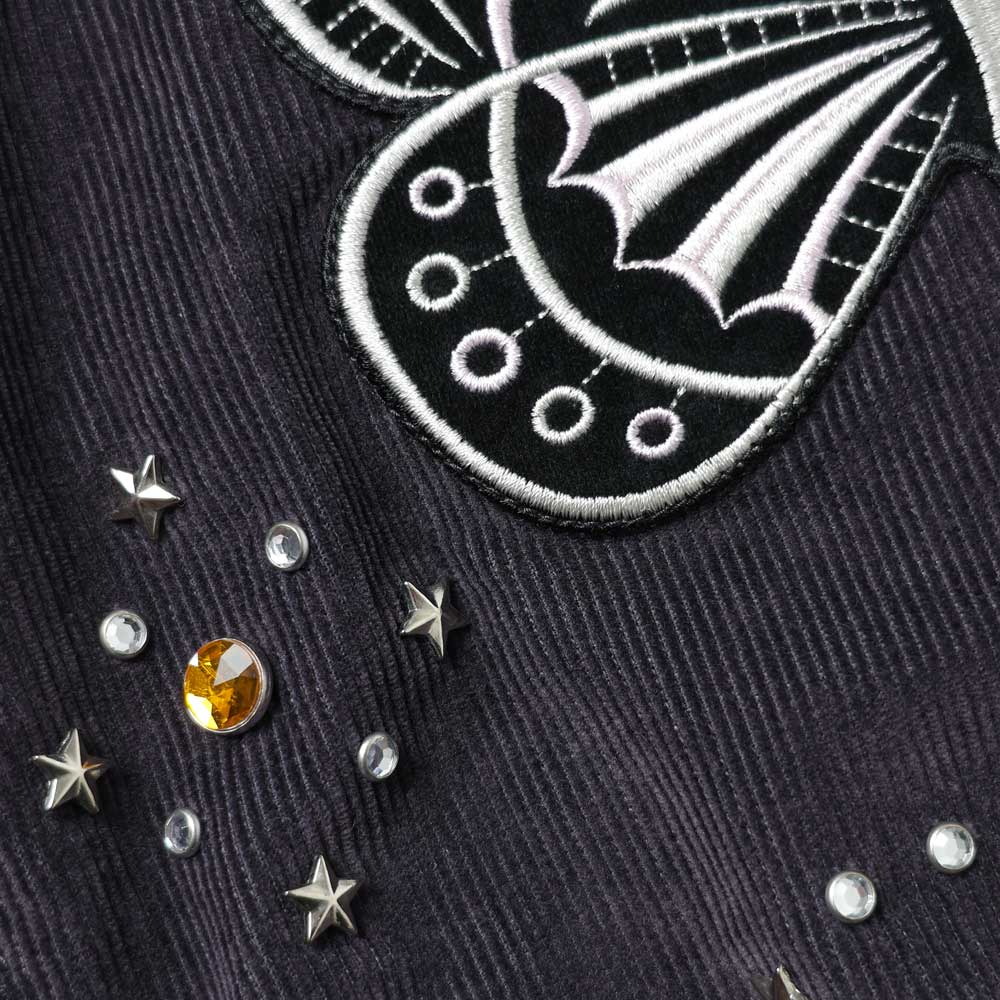 Studded Jean Jacket - 14W Corduroy