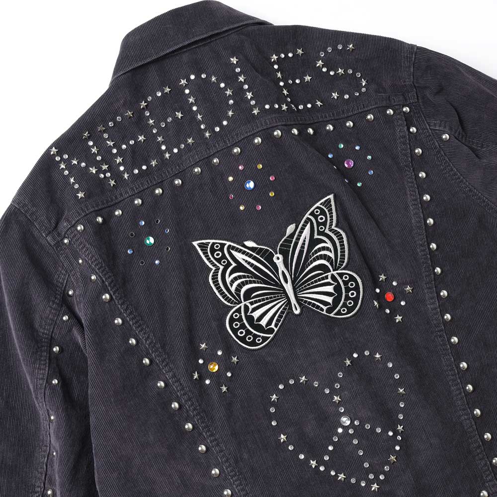 Studded Jean Jacket - 14W Corduroy