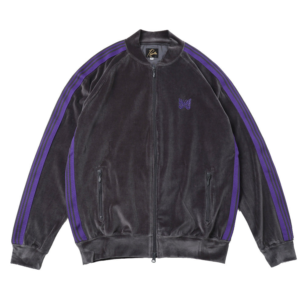 NEEDLES Rib Collar Track Jacket - C/PE Velour (TY358) | NEEDLES