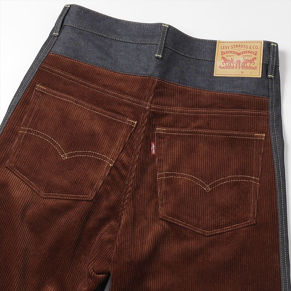 Cotton denim x cotton corduroy Levi's W name P202