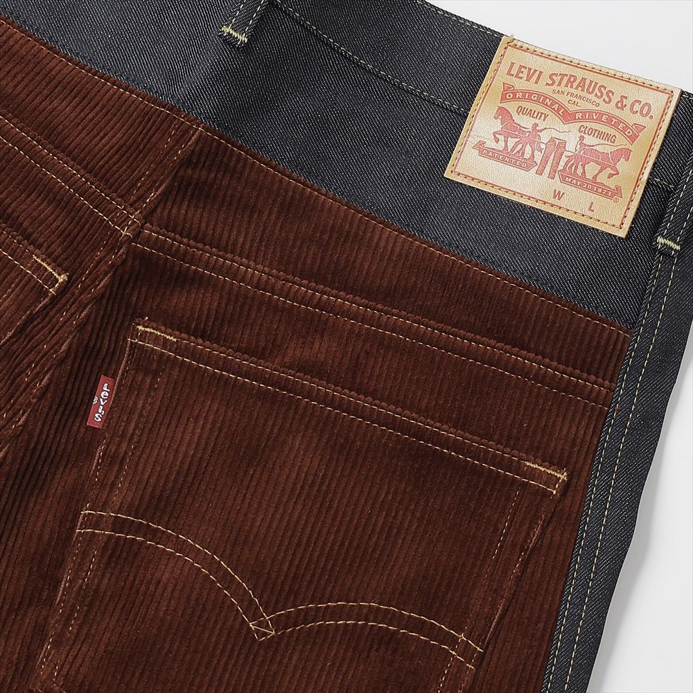Cotton denim x cotton corduroy Levi's W name P202