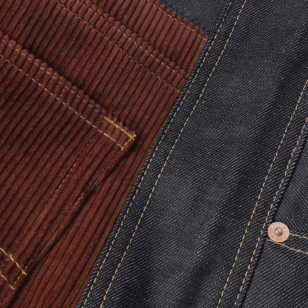 Cotton denim x cotton corduroy Levi's W name P202