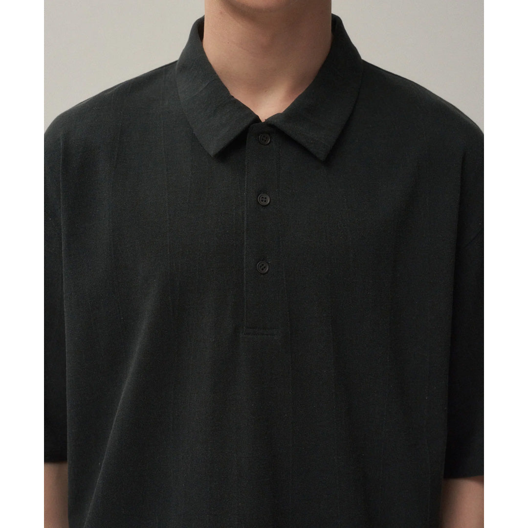 AGING FRESCA PLATE LOOSE FIT POLO SHIRT