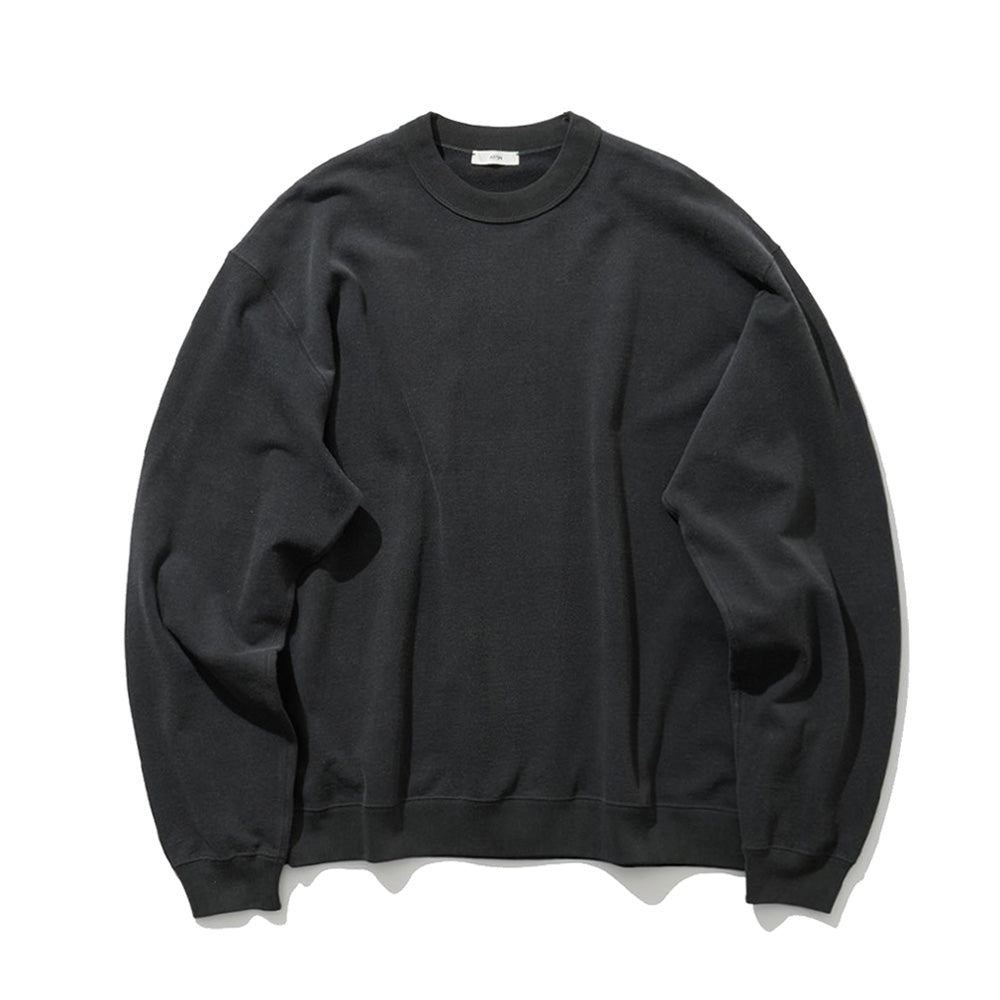 トップス ATON FRESCA KNIT CREWNECK SWEATER rennes — Aton | Crewneck Sweater in Greige Wool silk