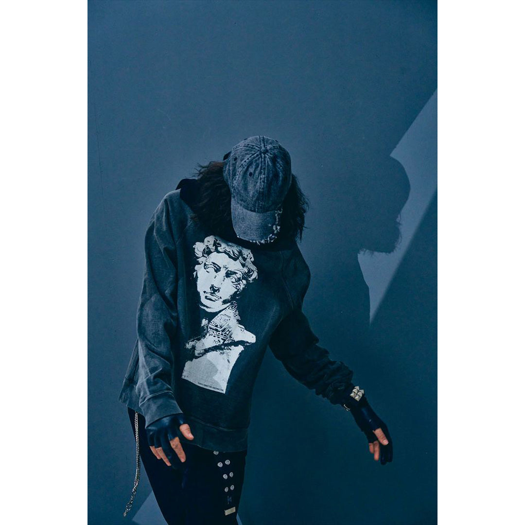 OVER DYE PRINT RAGLAN TEE