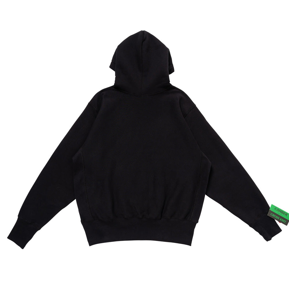 SIGNATURE SNAP FLEECE HOODIE(BLACK)
