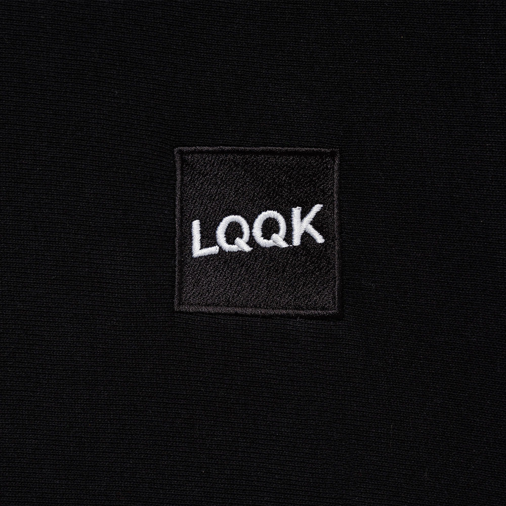 SIGNATURE SNAP FLEECE HOODIE(BLACK)
