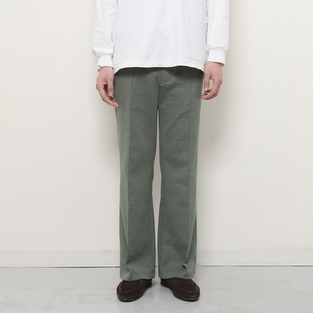 Melange Rib Semi-flare Trousers