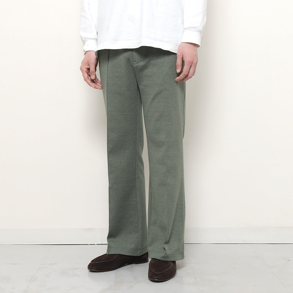Melange Rib Semi-flare Trousers