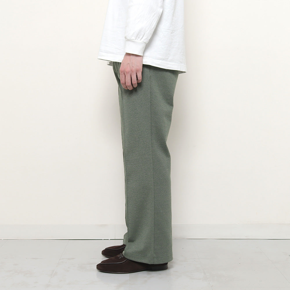 Melange Rib Semi-flare Trousers