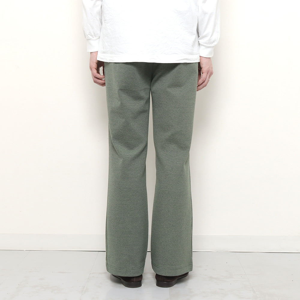 Melange Rib Semi-flare Trousers