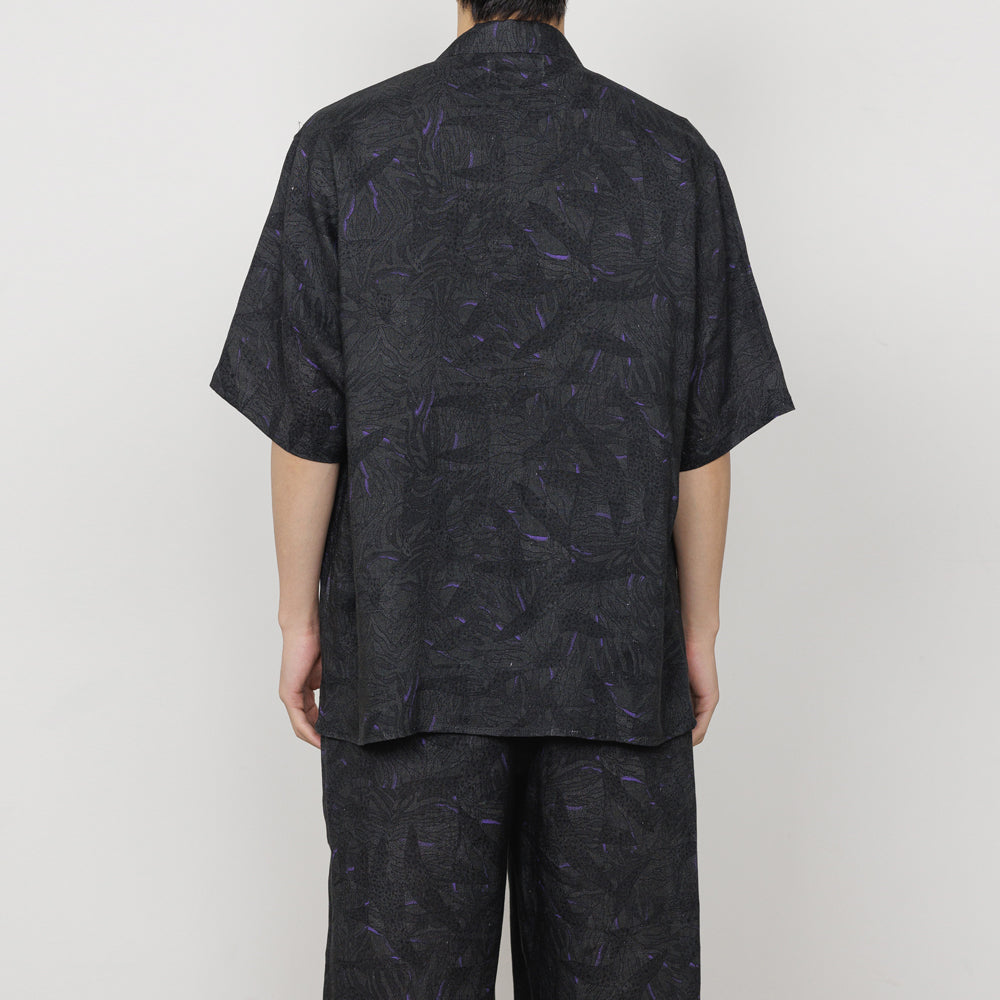 OPEN COLLAR S/S SHIRT LINEN TROPICAL