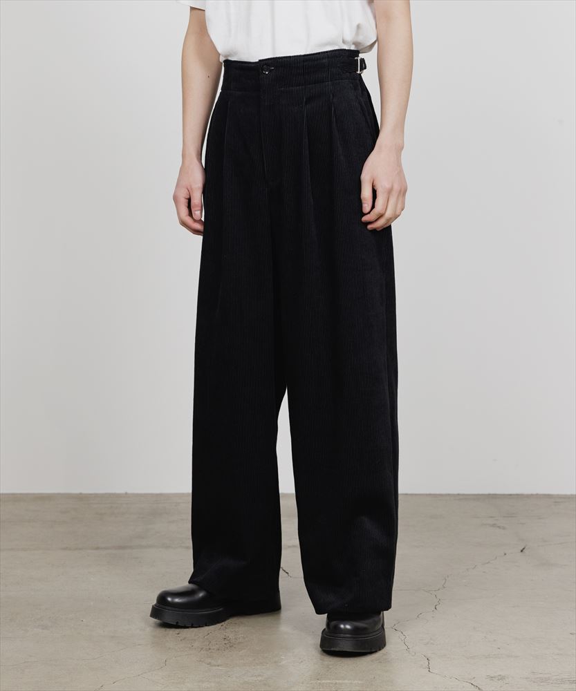 TWO TUCK MILITARY TROUSERS ORGANIC COTTON 8WALE CORDUROY
