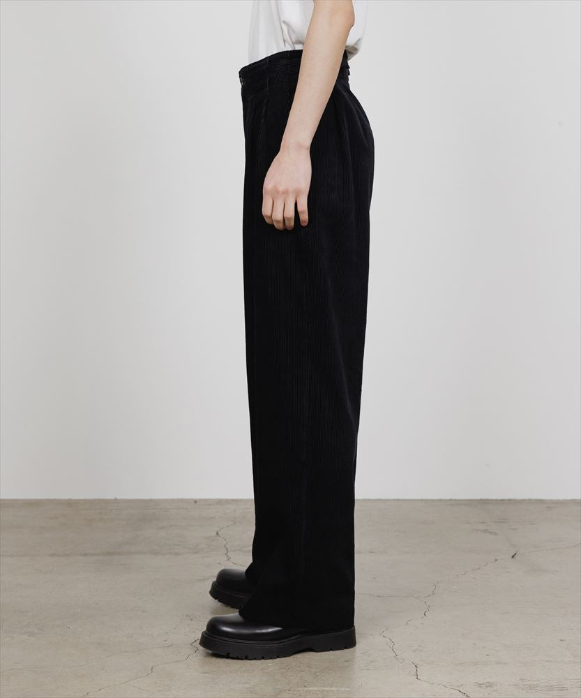 TWO TUCK MILITARY TROUSERS ORGANIC COTTON 8WALE CORDUROY