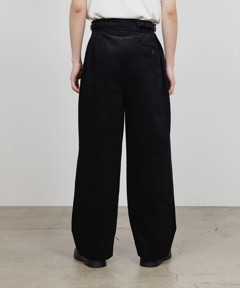 TWO TUCK MILITARY TROUSERS ORGANIC COTTON 8WALE CORDUROY