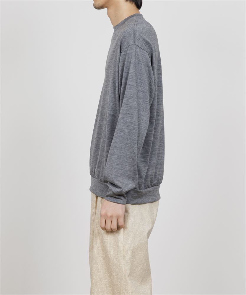 CREW NECK WOOL SINGLE JERSEY WASHABLE