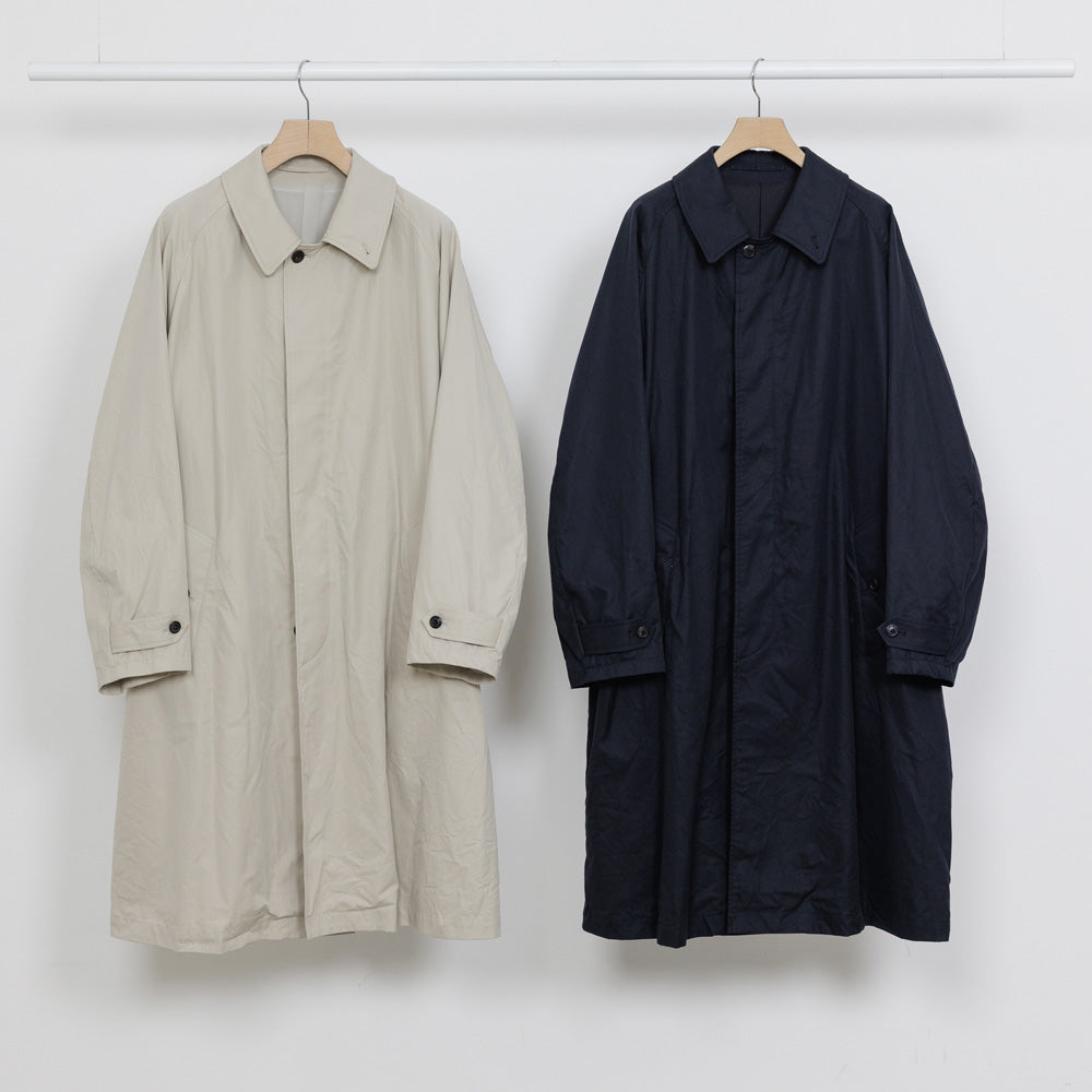 RAGLAN SLEEVE COAT ORGANIC COTTON GABARDINE